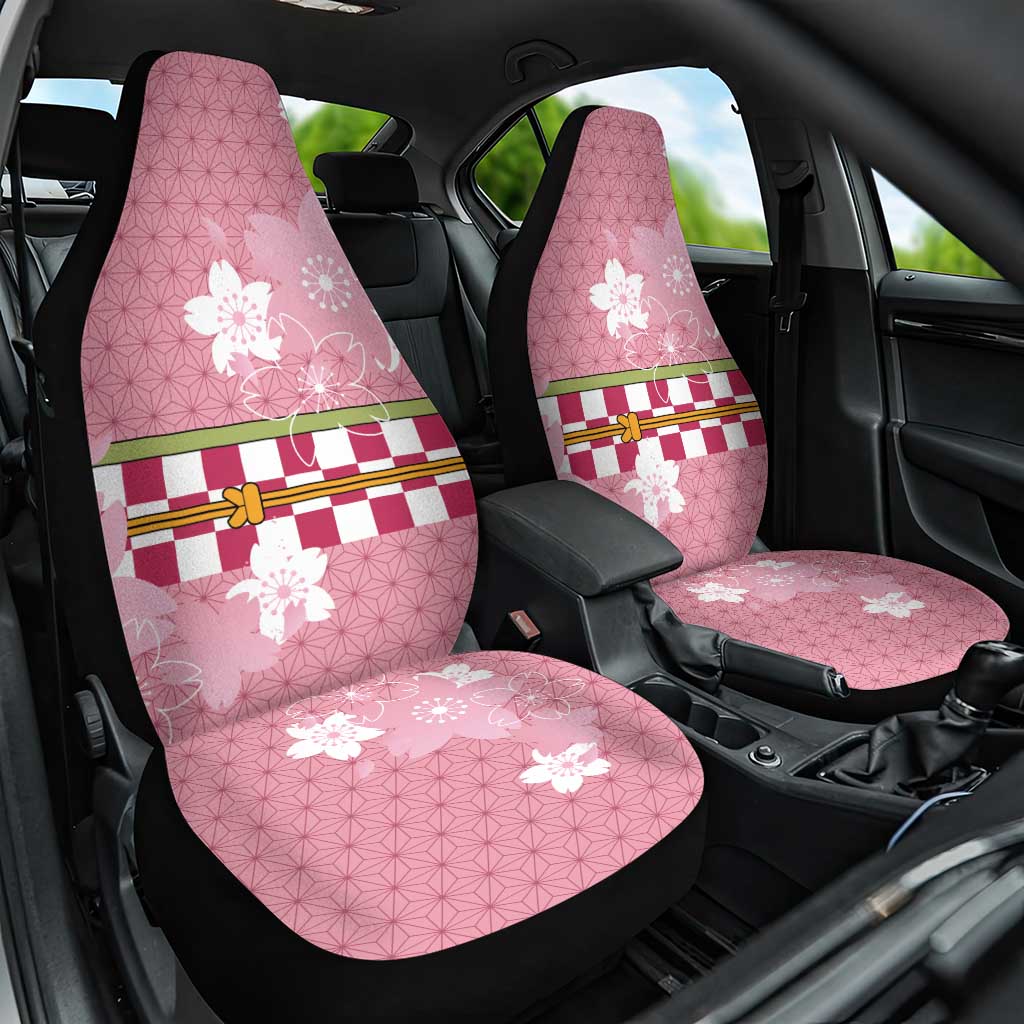 Japanese Asanoha Pattern Car Seat Cover Charm Against Evil Spirits LT9 One Size Pink - Polynesian Pride