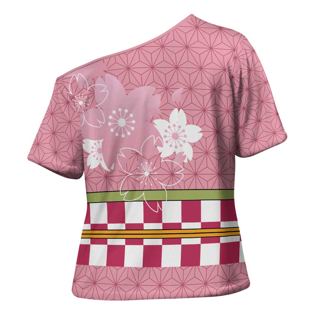 Japanese Asanoha Pattern Cross Shoulder Shirt Charm Against Evil Spirits LT9 - Polynesian Pride