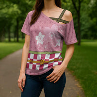 Japanese Asanoha Pattern Cross Shoulder Shirt Charm Against Evil Spirits LT9 - Polynesian Pride