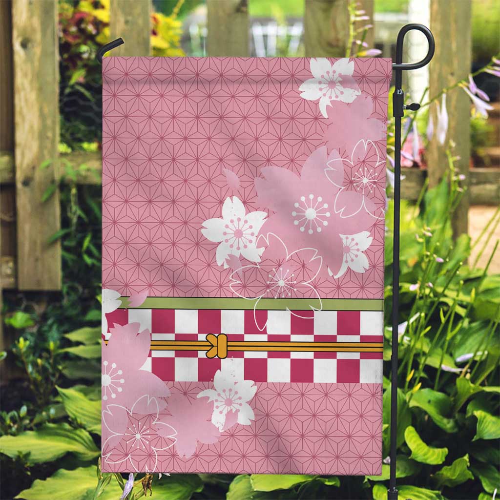 Japanese Asanoha Pattern Garden Flag Charm Against Evil Spirits LT9 Garden Flag Pink - Polynesian Pride