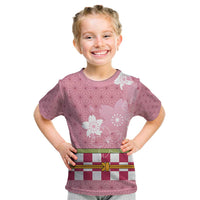 Japanese Asanoha Pattern Kid T Shirt Charm Against Evil Spirits LT9 Pink - Polynesian Pride