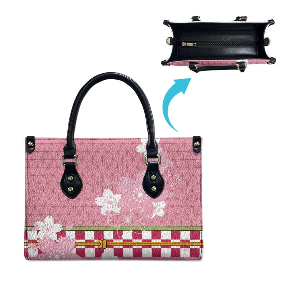 Japanese Asanoha Pattern Leather Bag Charm Against Evil Spirits LT9 - Polynesian Pride