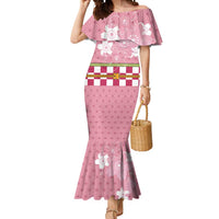 Japanese Asanoha Pattern Mermaid Dress Charm Against Evil Spirits LT9 Women Pink - Polynesian Pride