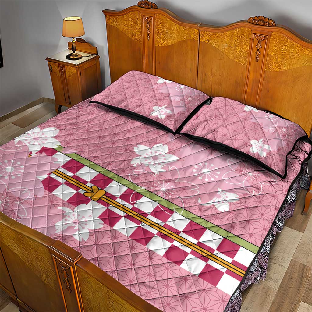 Japanese Asanoha Pattern Quilt Bed Set Charm Against Evil Spirits LT9 - Polynesian Pride