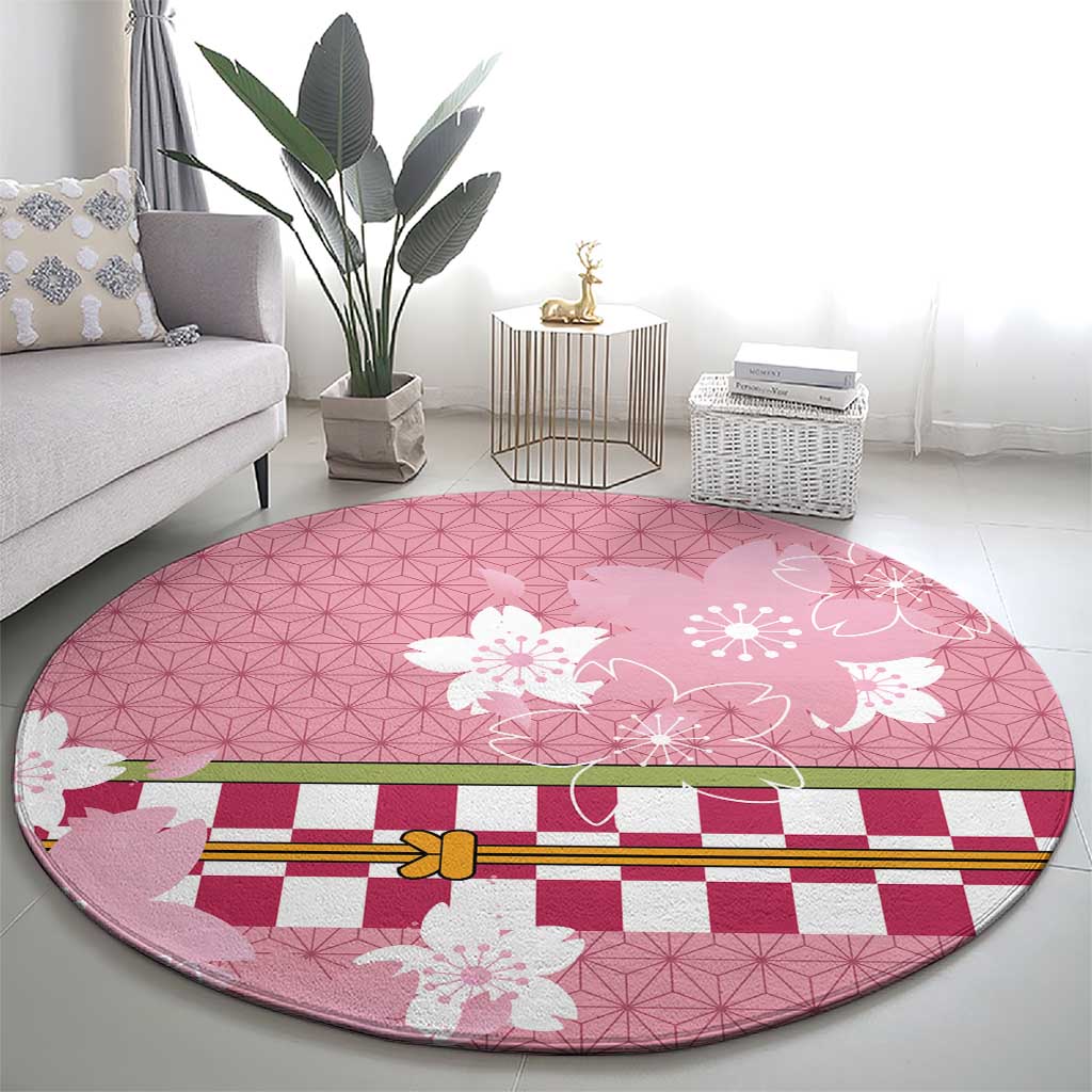 Japanese Asanoha Pattern Round Carpet Charm Against Evil Spirits LT9 - Polynesian Pride