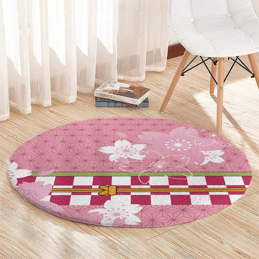 Japanese Asanoha Pattern Round Carpet Charm Against Evil Spirits LT9 - Polynesian Pride