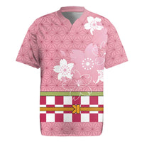 Japanese Asanoha Pattern Rugby Jersey Charm Against Evil Spirits LT9 Pink - Polynesian Pride