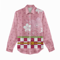 Japanese Asanoha Pattern Women Casual Shirt Charm Against Evil Spirits LT9 - Polynesian Pride