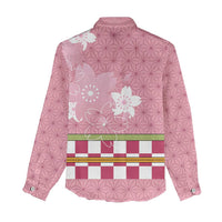 Japanese Asanoha Pattern Women Casual Shirt Charm Against Evil Spirits LT9 - Polynesian Pride