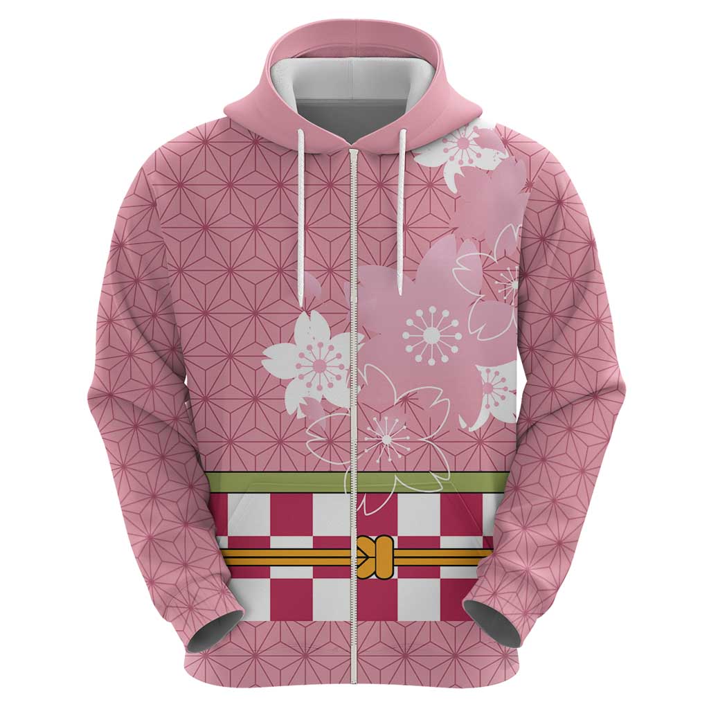 Japanese Asanoha Pattern Zip Hoodie Charm Against Evil Spirits LT9 - Polynesian Pride