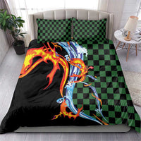 Japanese Asanoha Pattern Bedding Set Sun Flame Slayer Dragon Hinokami Kagura Spirit LT9 - Polynesian Pride