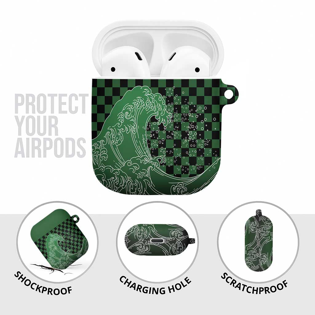 Japanese Asanoha Pattern AirPods Case Water Breathing Slayer Dragon LT9 - Polynesian Pride