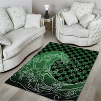 Japanese Asanoha Pattern Area Rug Water Breathing Slayer Dragon LT9 - Polynesian Pride