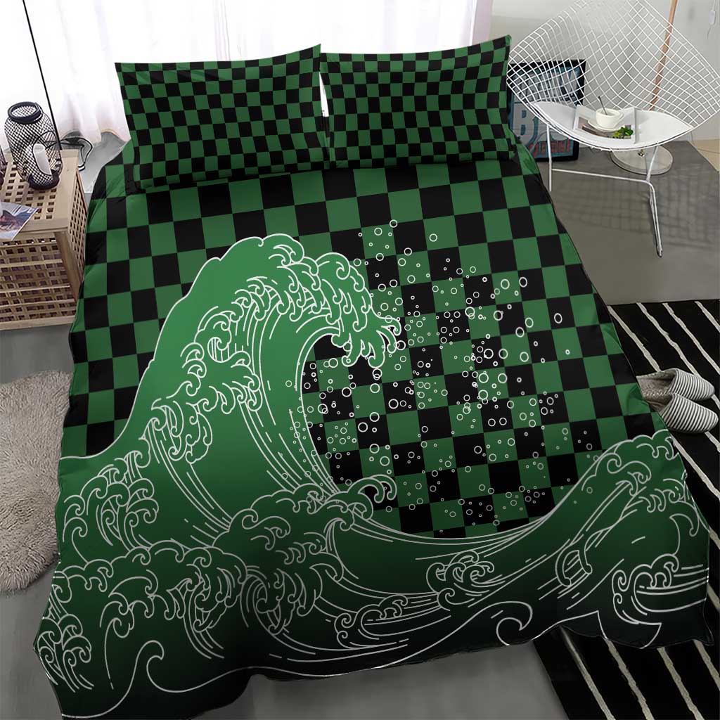 Japanese Asanoha Pattern Bedding Set Water Breathing Slayer Dragon LT9 - Polynesian Pride
