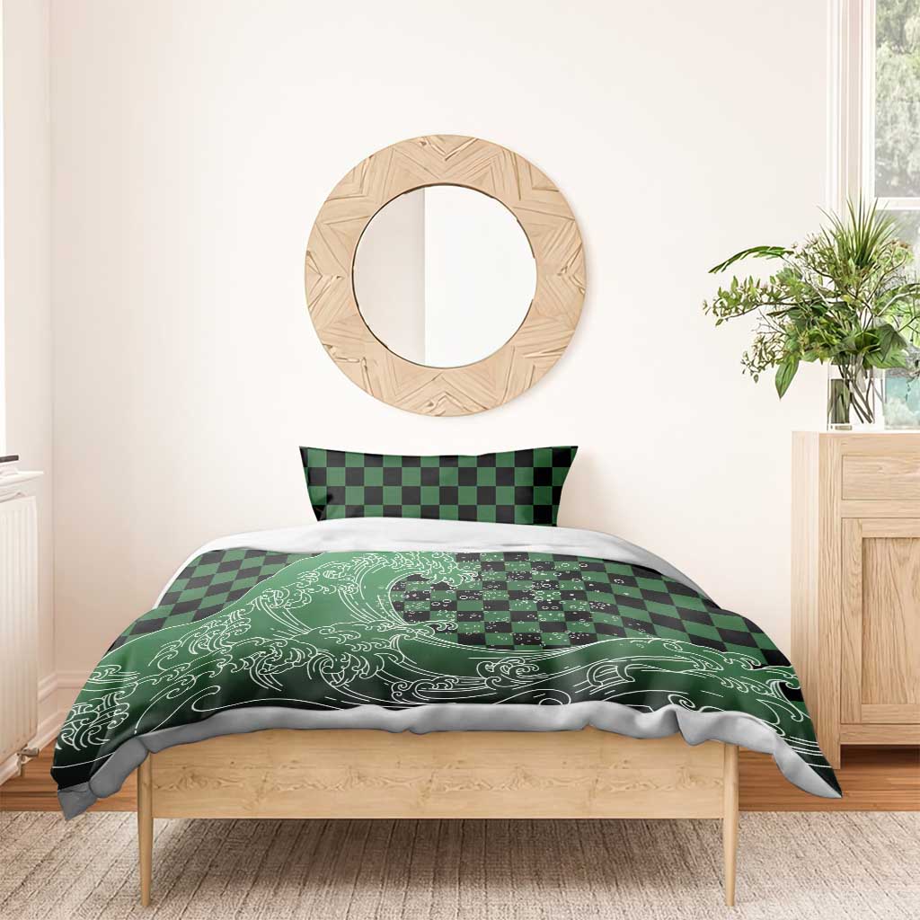 Japanese Asanoha Pattern Bedding Set Water Breathing Slayer Dragon LT9 - Polynesian Pride