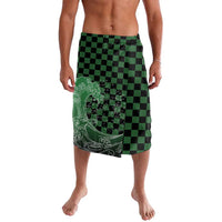 Japanese Asanoha Pattern Lavalava Water Breathing Slayer Dragon LT9 Green - Polynesian Pride