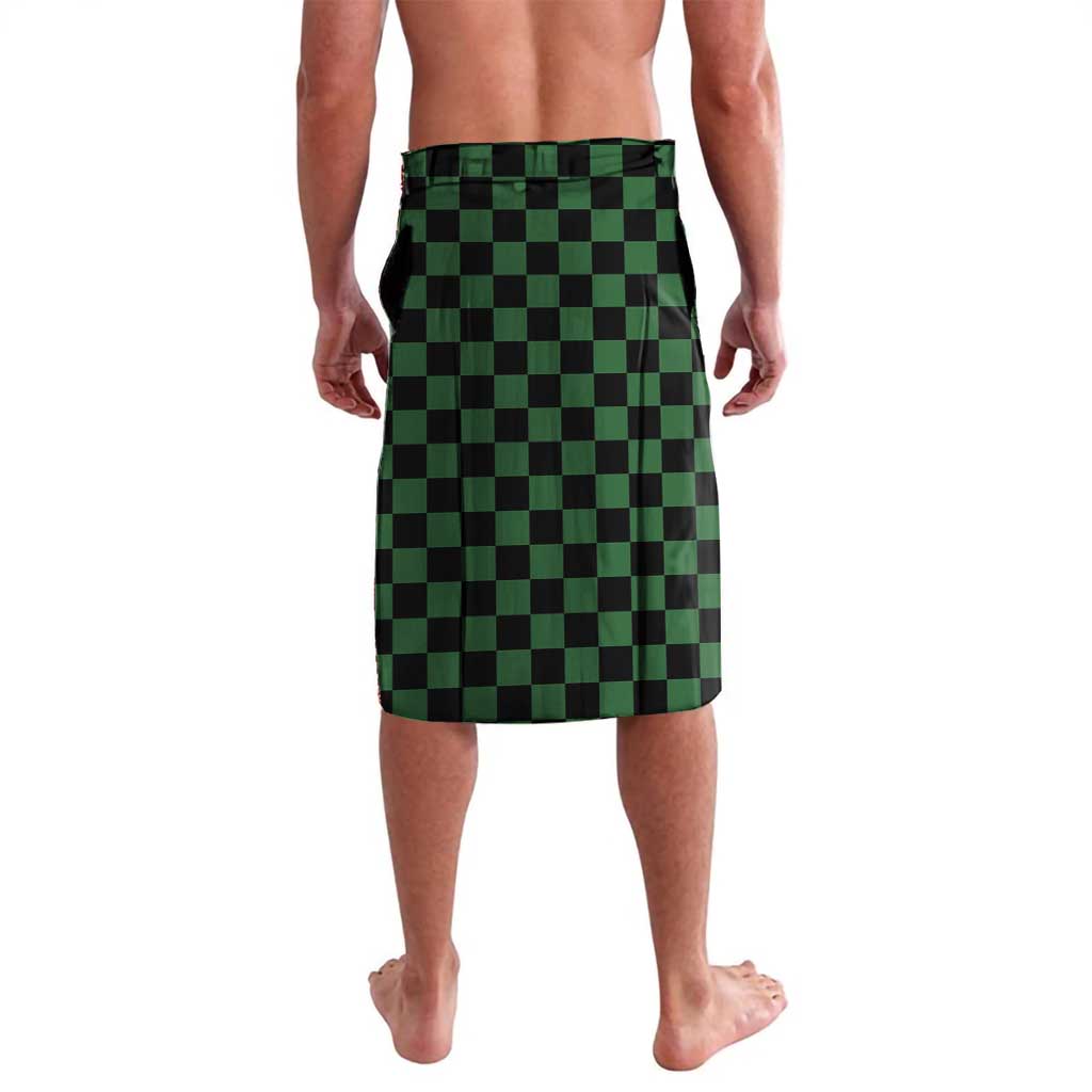 Japanese Asanoha Pattern Lavalava Water Breathing Slayer Dragon LT9 - Polynesian Pride