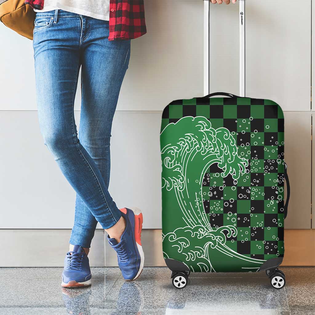 Japanese Asanoha Pattern Luggage Cover Water Breathing Slayer Dragon LT9 - Polynesian Pride