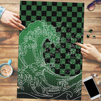 Japanese Asanoha Pattern Puzzle Water Breathing Slayer Dragon LT9 Green - Polynesian Pride