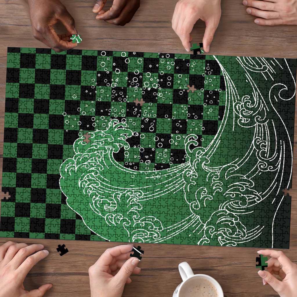 Japanese Asanoha Pattern Puzzle Water Breathing Slayer Dragon LT9 - Polynesian Pride