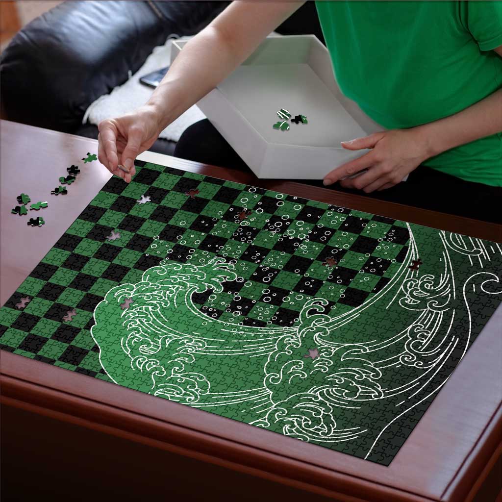 Japanese Asanoha Pattern Puzzle Water Breathing Slayer Dragon LT9 - Polynesian Pride