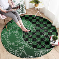 Japanese Asanoha Pattern Round Carpet Water Breathing Slayer Dragon LT9 - Polynesian Pride