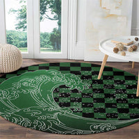 Japanese Asanoha Pattern Round Carpet Water Breathing Slayer Dragon LT9 - Polynesian Pride
