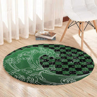 Japanese Asanoha Pattern Round Carpet Water Breathing Slayer Dragon LT9 - Polynesian Pride