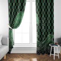 Japanese Asanoha Pattern Window Curtain Water Breathing Slayer Dragon LT9 - Polynesian Pride