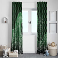 Japanese Asanoha Pattern Window Curtain Water Breathing Slayer Dragon LT9 - Polynesian Pride