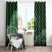 Japanese Asanoha Pattern Window Curtain Water Breathing Slayer Dragon LT9 - Polynesian Pride