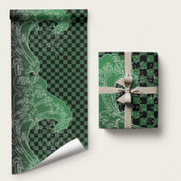 Japanese Asanoha Pattern Wrapping Paper Water Breathing Slayer Dragon LT9 58" × 23" Green - Polynesian Pride