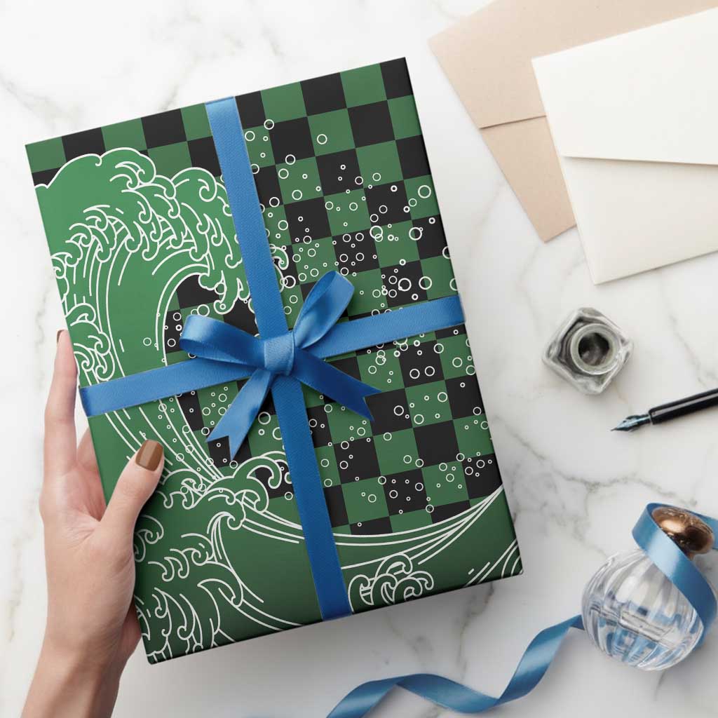 Japanese Asanoha Pattern Wrapping Paper Water Breathing Slayer Dragon LT9 - Polynesian Pride