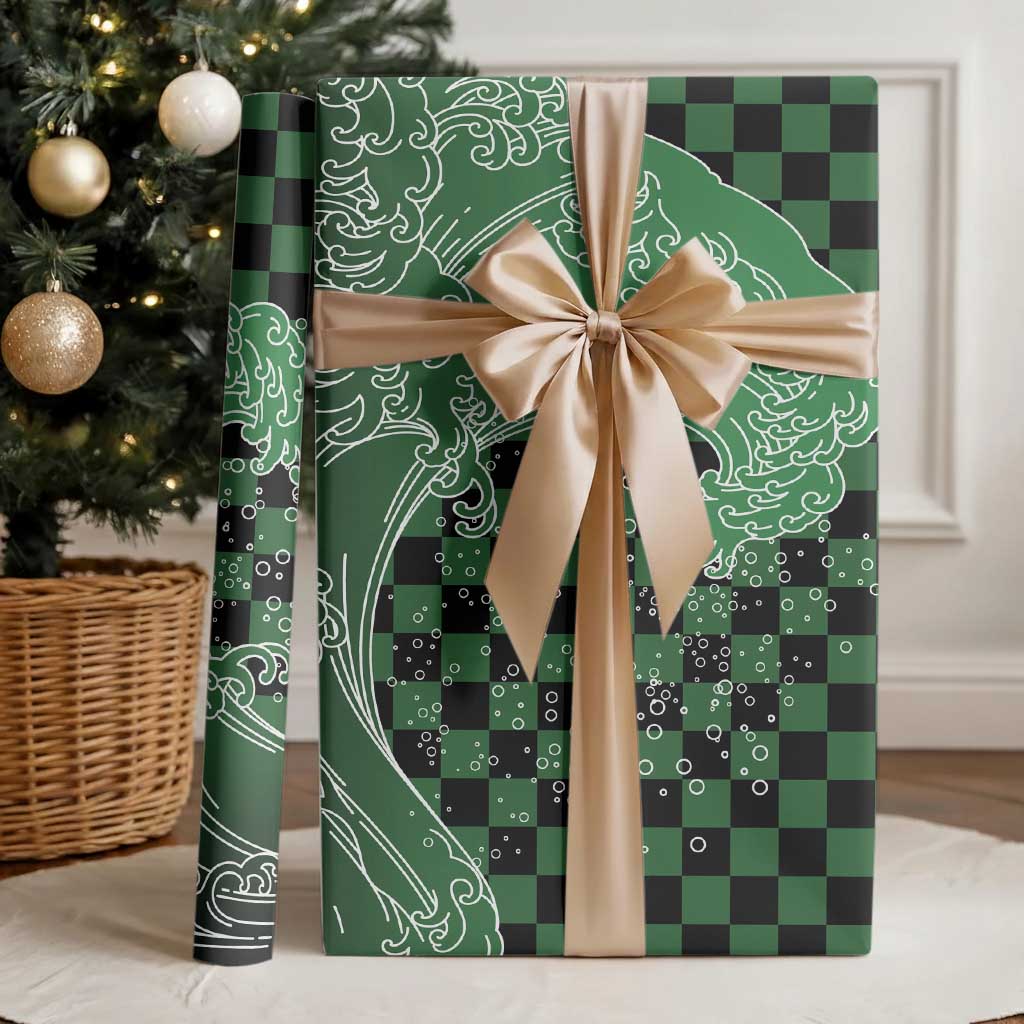 Japanese Asanoha Pattern Wrapping Paper Water Breathing Slayer Dragon LT9 - Polynesian Pride