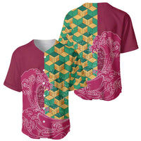 Japanese Bishamon-Kikkou Pattern Baseball Jersey Water Pillar Silent River Flow LT9 - Polynesian Pride