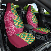 Japanese Bishamon-Kikkou Pattern Car Seat Cover Water Pillar Silent River Flow LT9 One Size Burgundy - Polynesian Pride
