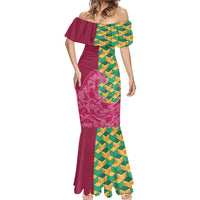Japanese Bishamon-Kikkou Pattern Mermaid Dress Water Pillar Silent River Flow LT9 - Polynesian Pride