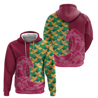 Japanese Bishamon-Kikkou Pattern Zip Hoodie Water Pillar Silent River Flow LT9 - Polynesian Pride