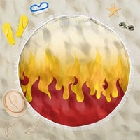 Japanese Kaen Pattern Beach Blanket Flame Pillar Blazing Lion Heart LT9 One Size 150cm Red - Polynesian Pride