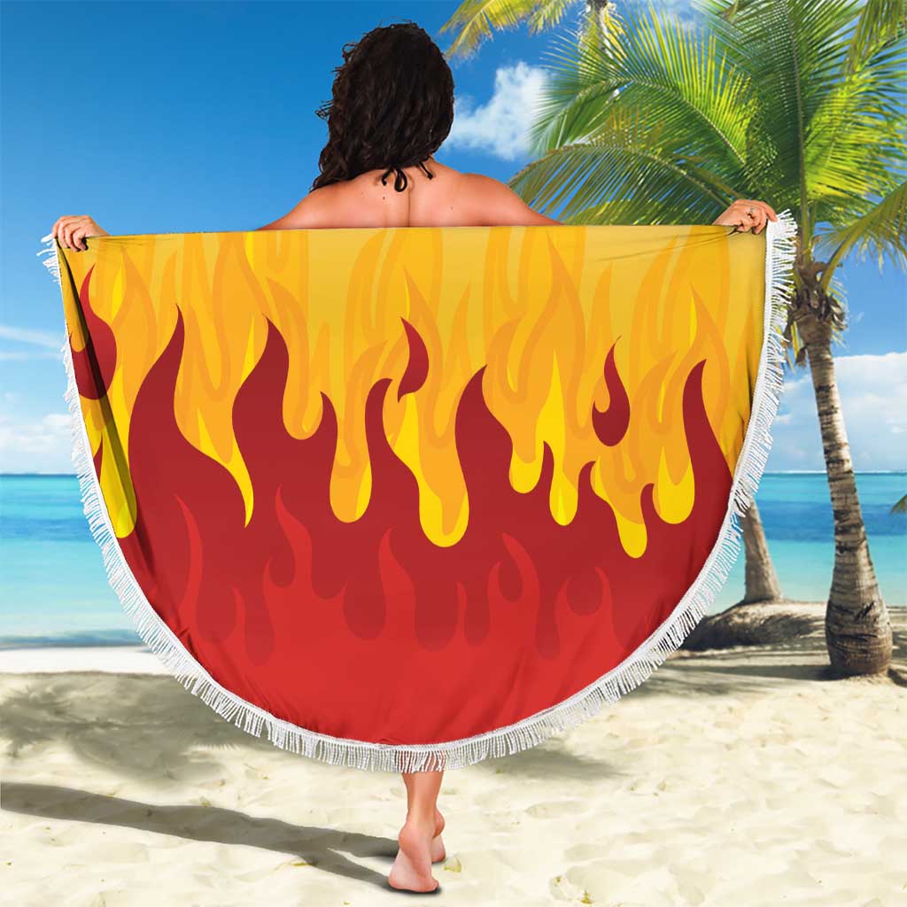 Japanese Kaen Pattern Beach Blanket Flame Pillar Blazing Lion Heart LT9 - Polynesian Pride
