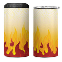 Japanese Kaen Pattern 4 in 1 Can Cooler Tumbler Flame Pillar Blazing Lion Heart LT9 One Size: 16 oz Red - Polynesian Pride