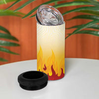 Japanese Kaen Pattern 4 in 1 Can Cooler Tumbler Flame Pillar Blazing Lion Heart LT9 - Polynesian Pride