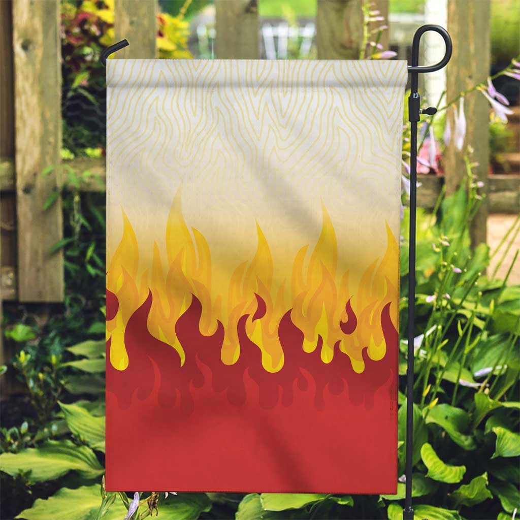 Japanese Kaen Pattern Garden Flag Flame Pillar Blazing Lion Heart LT9 Garden Flag Red - Polynesian Pride