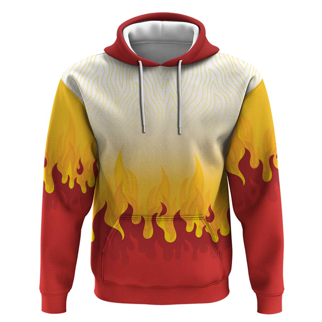 Japanese Kaen Pattern Hoodie Flame Pillar Blazing Lion Heart LT9 Pullover Hoodie Red - Polynesian Pride