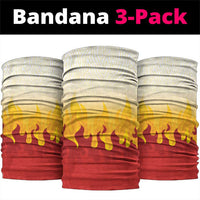 Japanese Kaen Pattern Neck Gaiter Flame Pillar Blazing Lion Heart LT9 package One Size: 25*50cm Red - Polynesian Pride