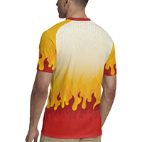 Japanese Kaen Pattern Rugby Jersey Flame Pillar Blazing Lion Heart LT9 - Polynesian Pride