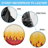 Japanese Kaen Pattern Spare Tire Cover Flame Pillar Blazing Lion Heart LT9 - Polynesian Pride