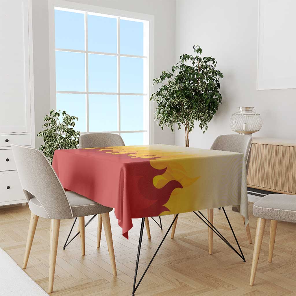 Japanese Kaen Pattern Tablecloth Flame Pillar Blazing Lion Heart LT9 - Polynesian Pride
