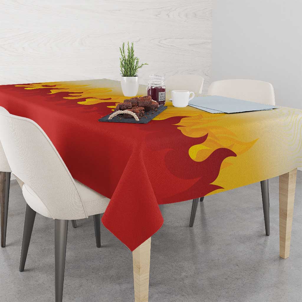 Japanese Kaen Pattern Tablecloth Flame Pillar Blazing Lion Heart LT9 - Polynesian Pride