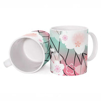 Japanese Kocho Pattern Ceramic Mug Insect Pillar Butterfly Flower Fairy LT9 - Polynesian Pride